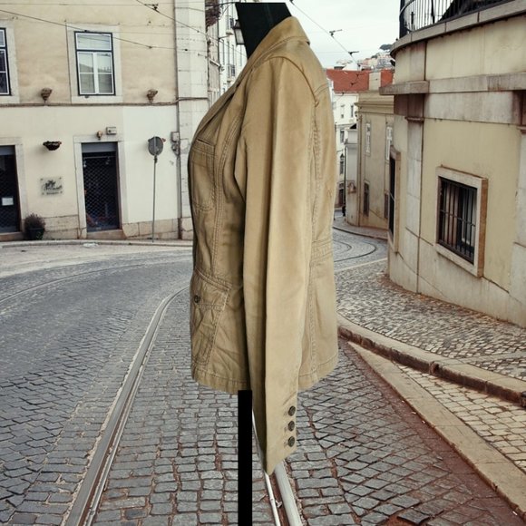 EDDIE BAUER Tan/Casual Blazer Size 8 Petite - Picture 3 of 10